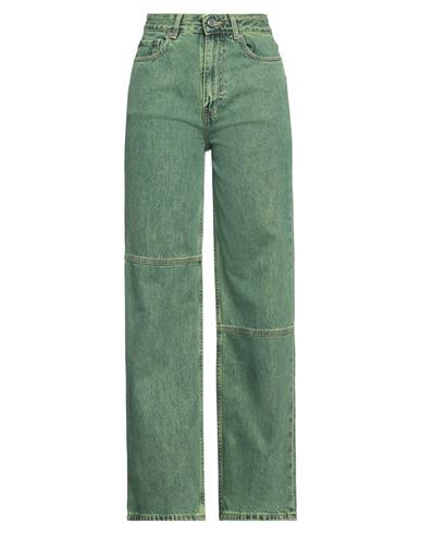 Ganni Woman Jeans Lime green Size 27 Organic cotton | YOOX (US)