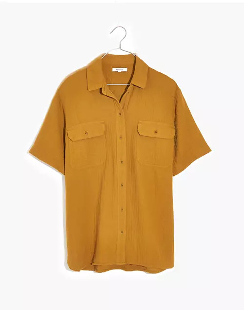 Lightspun Short-Sleeve Flap-Pocket Shirt | Madewell