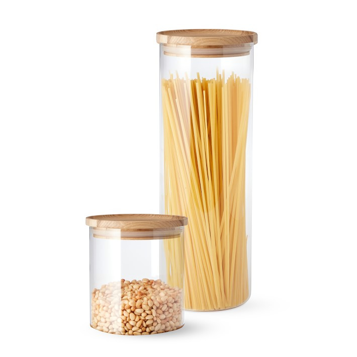 Hold Everything Slim Stacking Canisters, Ashwood   Only at Williams Sonoma       $24.95 - $54.90 | Williams-Sonoma