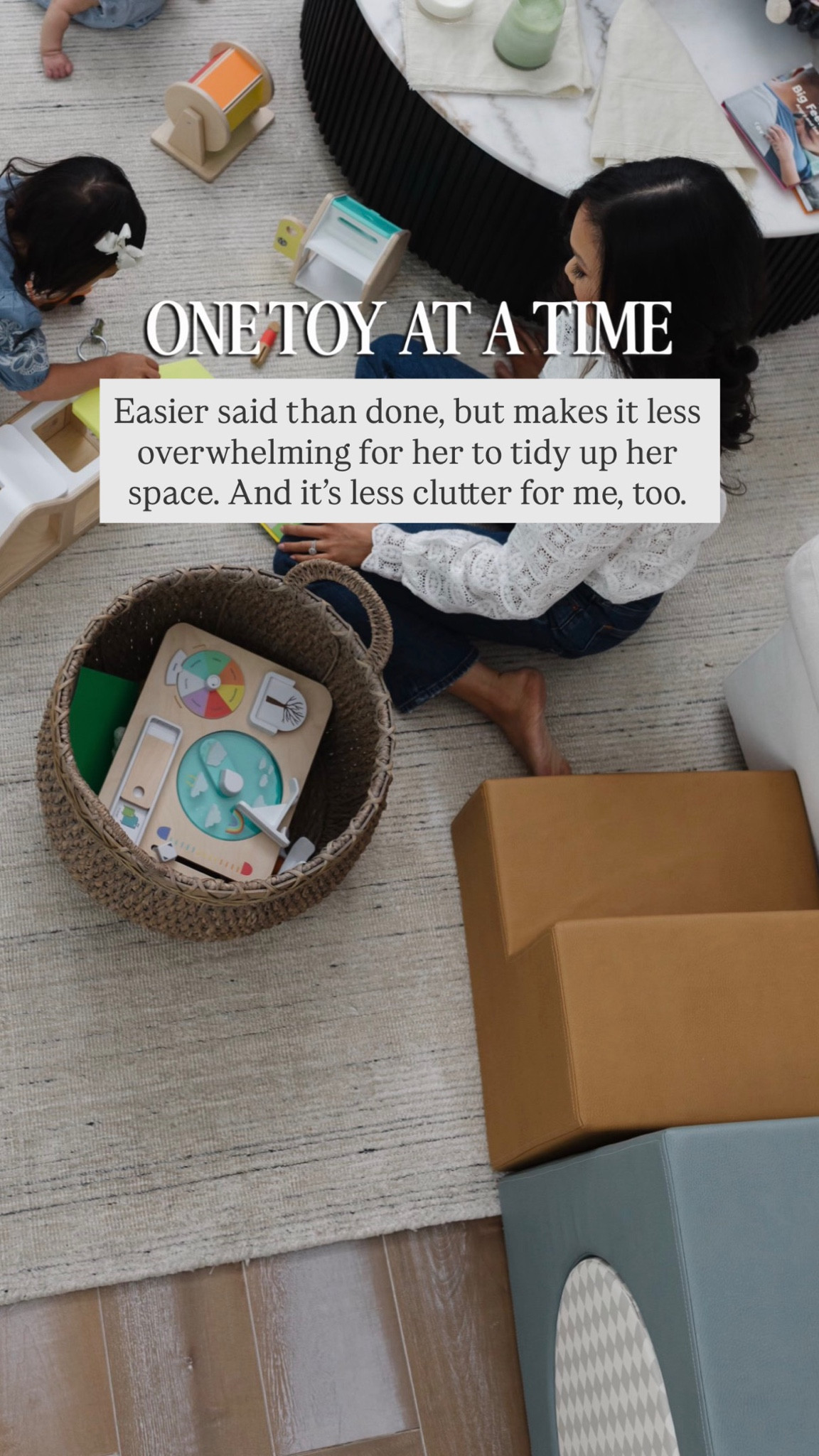 Toddler toys we love because they hold her attention. We don’t have a playroom in our home, she plays in our living room.