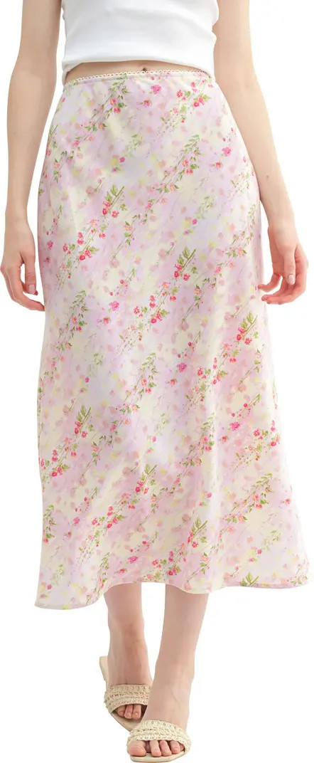 Floral Midi Slip Skirt | Nordstrom