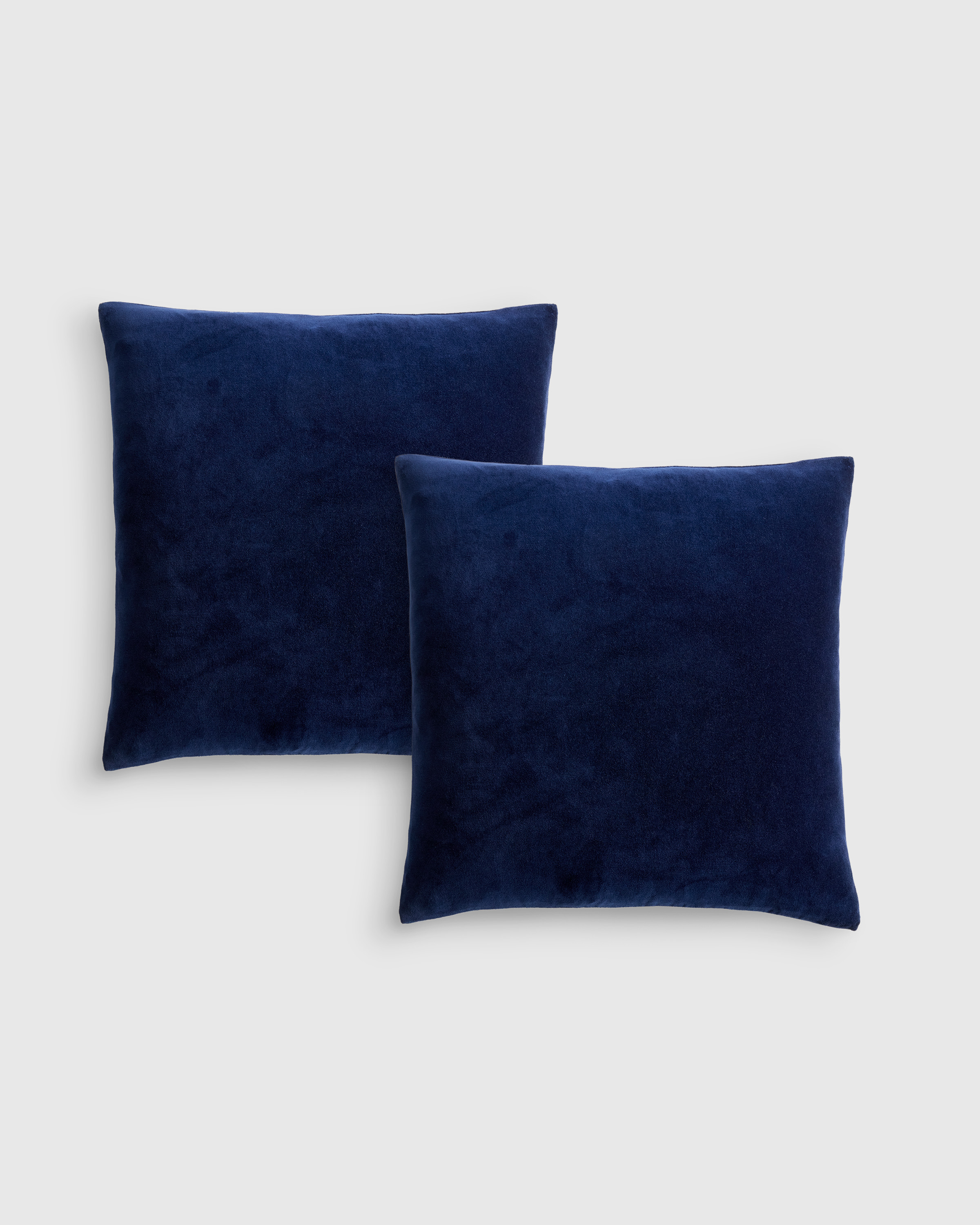 Quince | Classic Cotton Velvet Pillow Cover in Navy, Size 12x20 | Quince