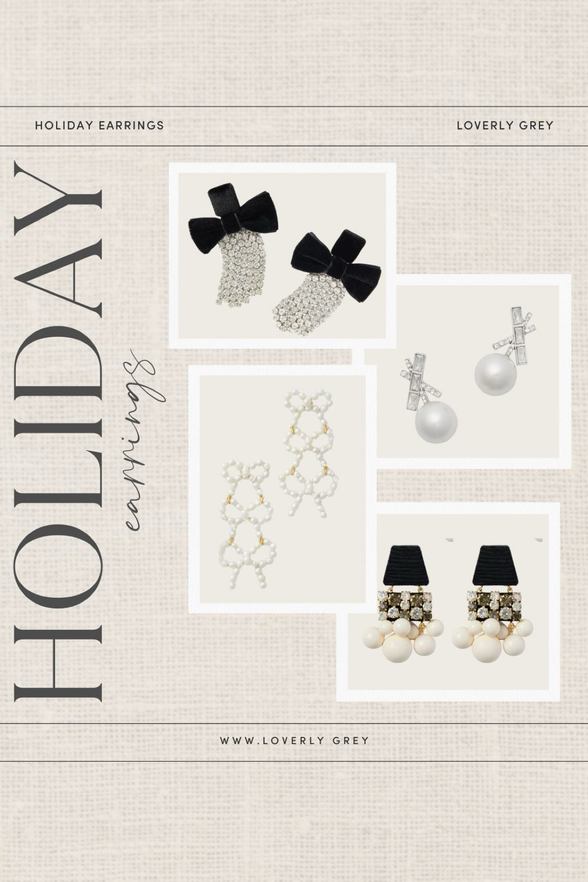 Holiday earrings from Tuckernuck. Loverly Grey, holiday earrings 

#LTKStyleTip #LTKHoliday #LTKSeasonal