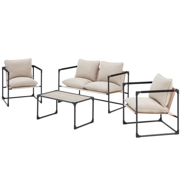 Nashelly 4 - Person Outdoor Seating Group with Cushions | Wayfair North America