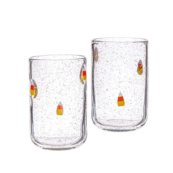 Way to Celebrate 2-Pack Bubble DOF Glass with Candy Corn Charms | Walmart (US)