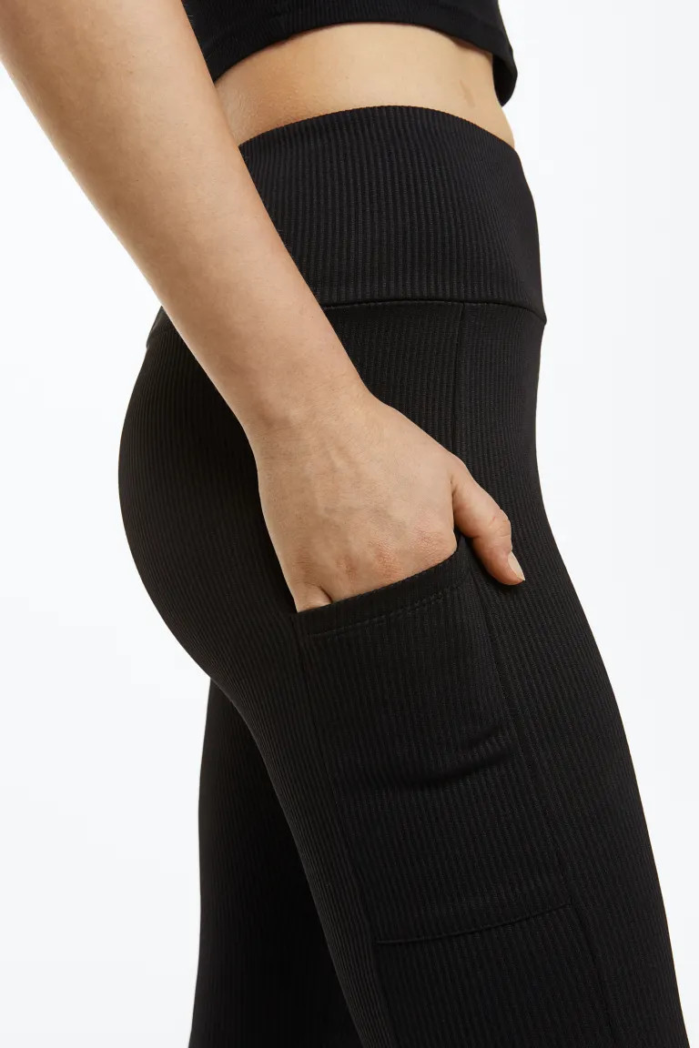 Legging côtelé avec poche | H&M (FR, IT, ES, PT, BE)