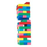 Classic Wooden Blocks Stacking Game with Colored Wood and Carrying Bag for Indoor and Outdoor Pla... | Amazon (US)