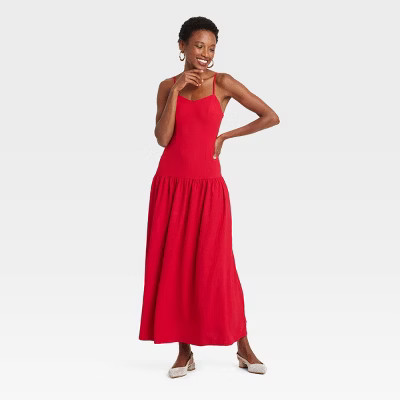 Women's Maxi Drop Waist Dress - A New Day™ | Target
