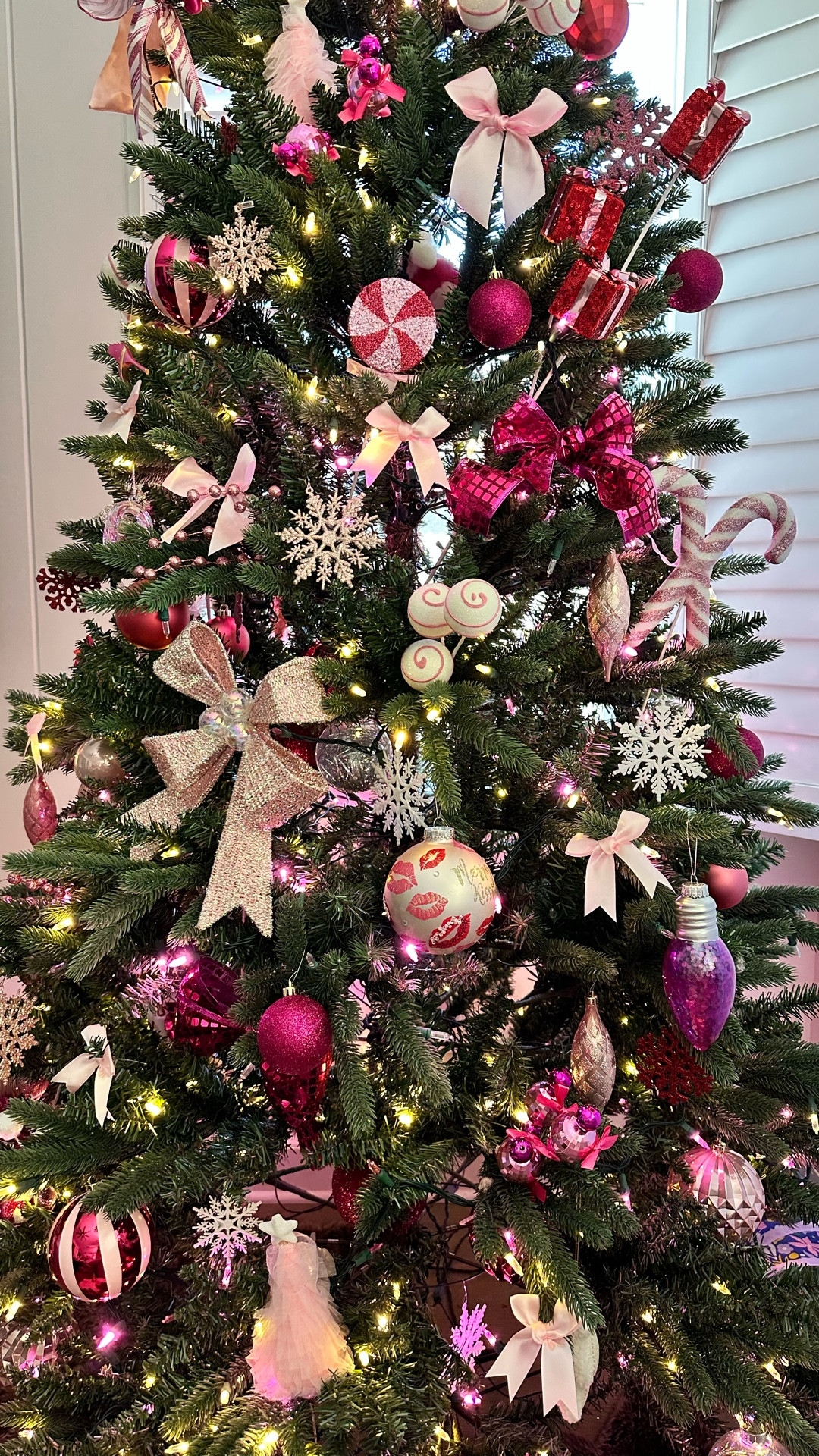 All the pretty pink white and red ornaments we used to decorate our perfectly pink themed Christmas tree this year. 

Our actual artificial Christmas tree is a 9ft pre-lit tree we got from Lowe’s years ago that has held up so well. I will link the newer one available as ours is no longer sold. 

#LTKSeasonal #LTKHoliday #LTKHome