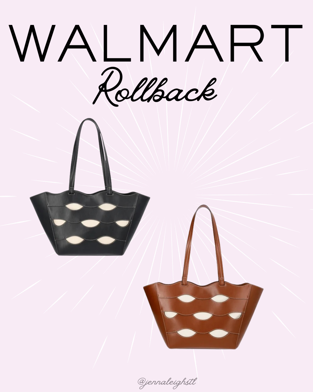 Walmart rollback alert. This Free Assembly Allegra faux leather cut out tote handbag is now under $25 in both black and brown. Such a chic everyday bag that looks way more expensive than it is and pairs perfectly with just about any outfit. 

 #LTKSaleAlert #LTKMidsize #LTKWorkwear