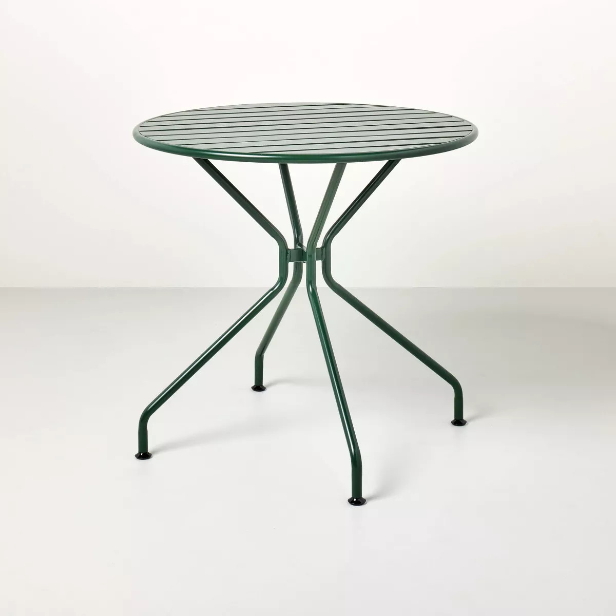Slat Metal Round Outdoor Patio Bistro Table - Green - Hearth & Hand™ with Magnolia: Steel Frame... | Target