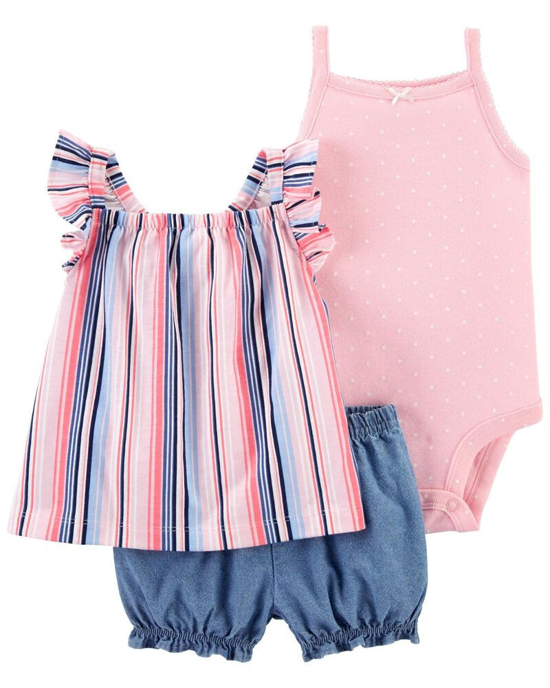 3-Piece Striped Little Short Set | Carter's