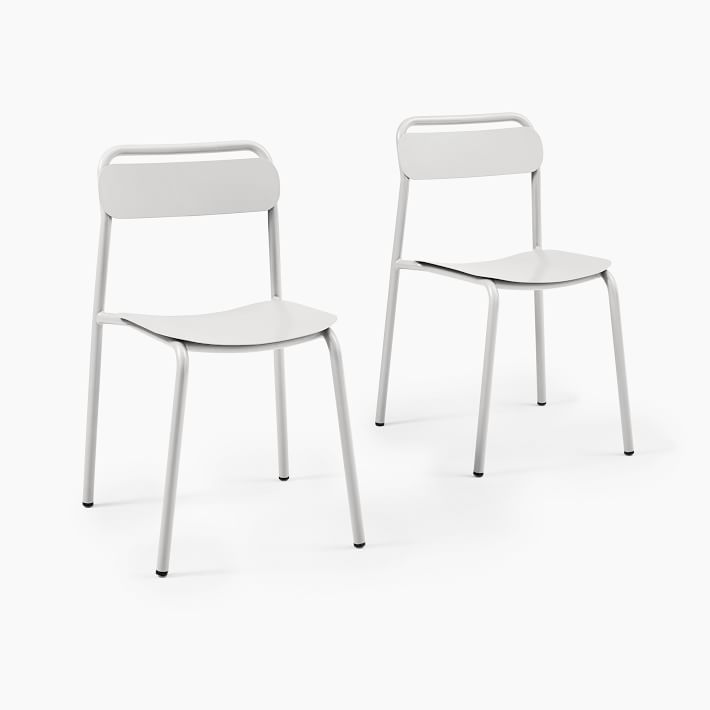 Outdoor Metal Stacking Dining Chair (Set of 2) | West Elm (US)