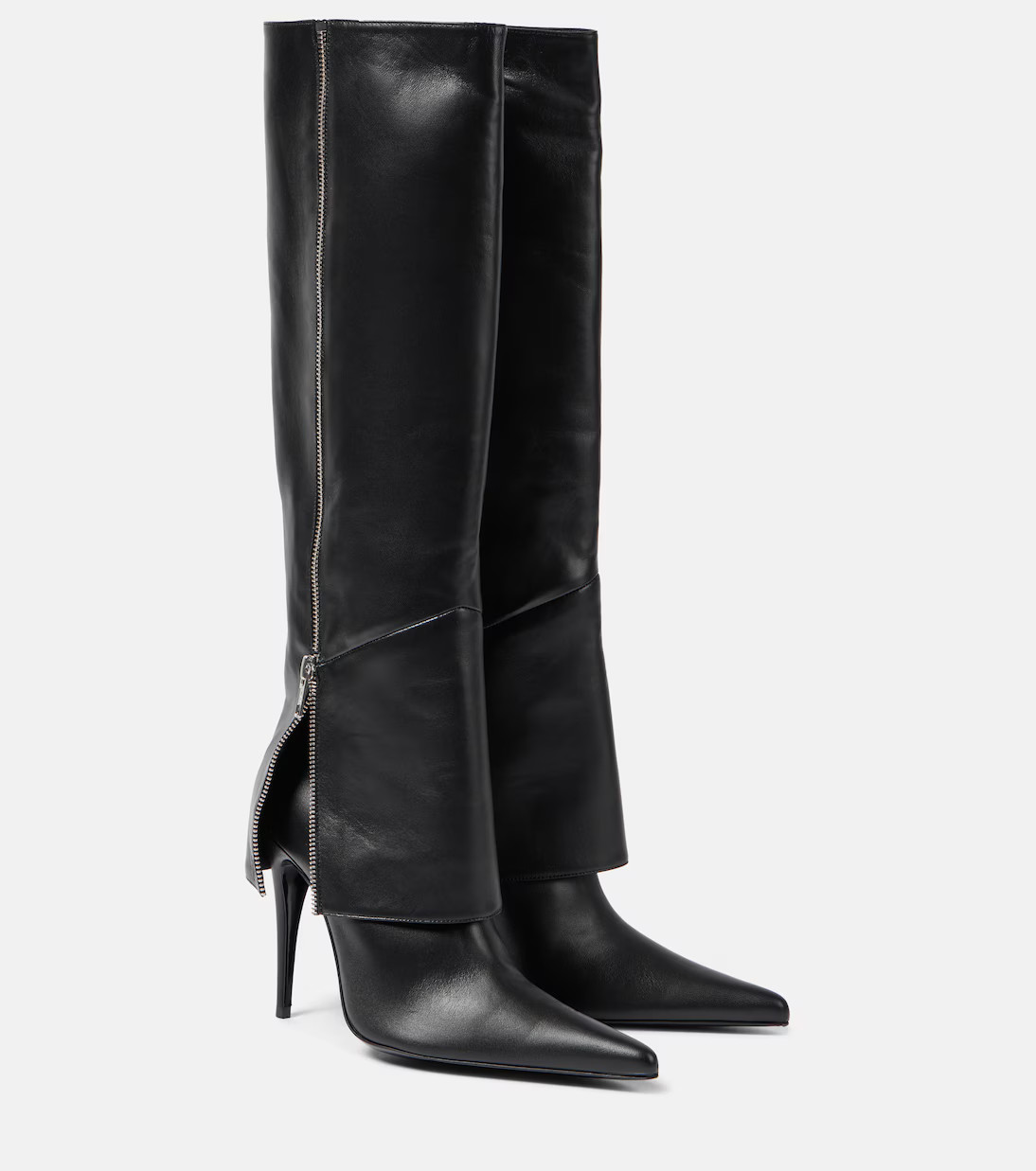 Leather knee-high boots | Mytheresa (US/CA)
