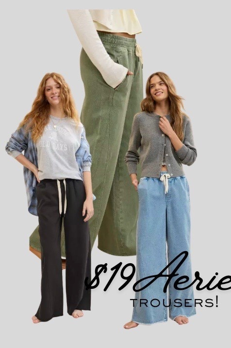 These Aerie Soft Landing Trousers are such a great staple for your wardrobe! They are on sale for $19 right now, and are available in 3 classic shades! 

#LTKFindsUnder50 #LTKootd #LTKSaleAlert