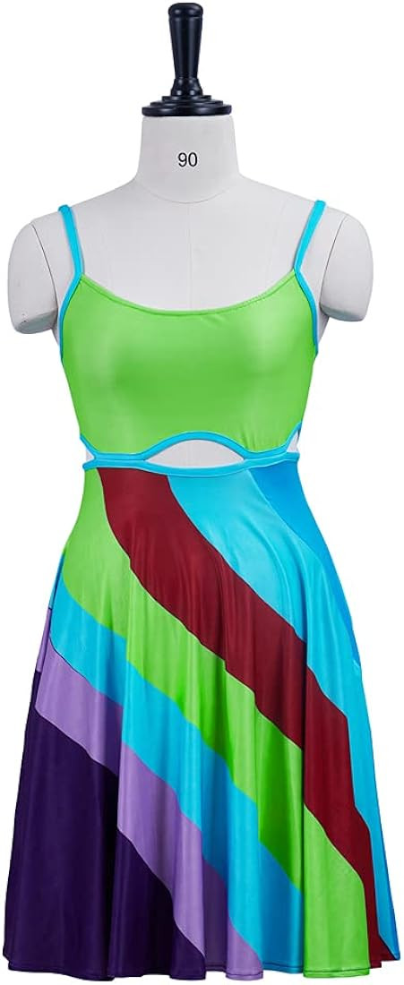 MelangCos 13 Going On 30 Cosplay Costume Jenna Dress Cute Retro Strap Dress | Amazon (US)
