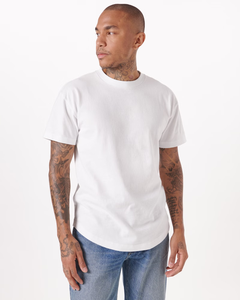 Essential Curved Hem Tee | Abercrombie & Fitch (US)