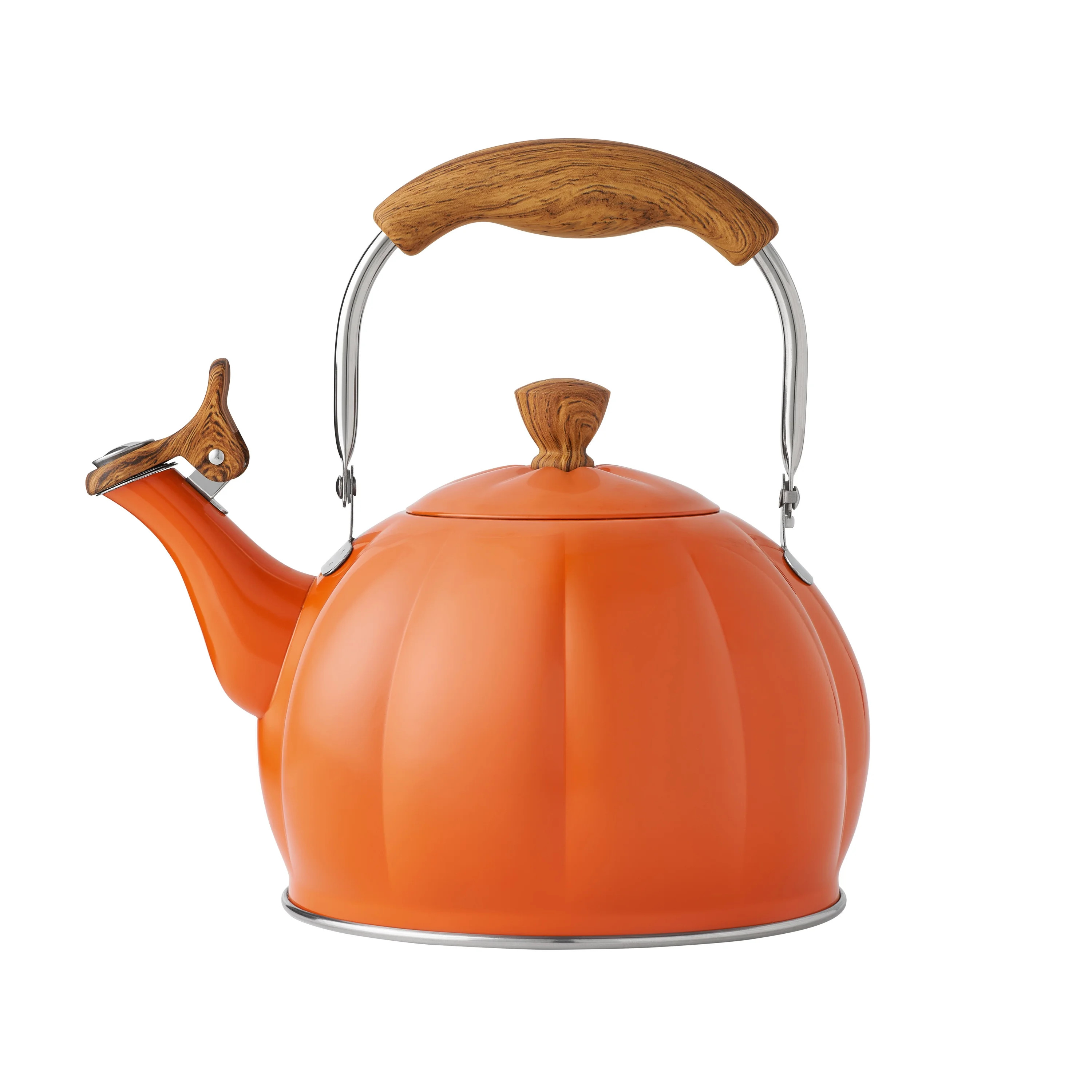 The Pioneer Woman Taupe Pumpkin Whistling Tea Kettle with Lid - Hand Wash Only | Walmart (US)