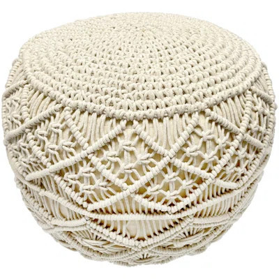 18" Wide Round Geometric Pouf Ottoman | Wayfair North America