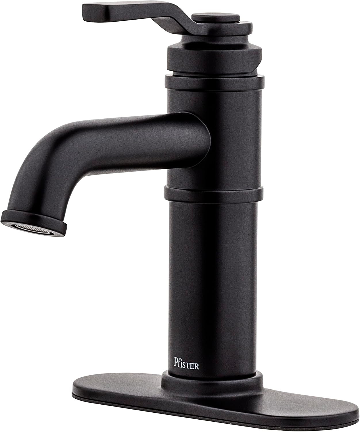 Breckenridge Matte Black Bathroom Faucet, Single Handle, Single Hole Bathroom Vanity Faucet, Bathroom Décor, 1 Hole or 3 Hole Bathroom Sink Faucet, Optional Deckplate Included | Amazon (CA)