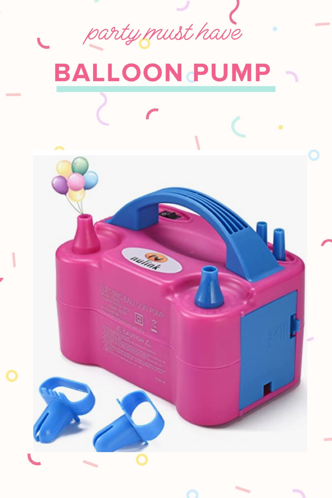 electronic balloon pumps save so much time! Use both nozzles and tie the balloons together to save your fingers, too! 

#LTKhome