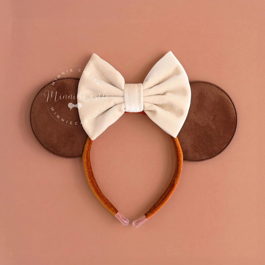 Brown & Beige Mouse Ears, Mickey Ears, Minnie Ears, Light Weight Mouse Ear for Adults and Kids, N... | Etsy (Global)