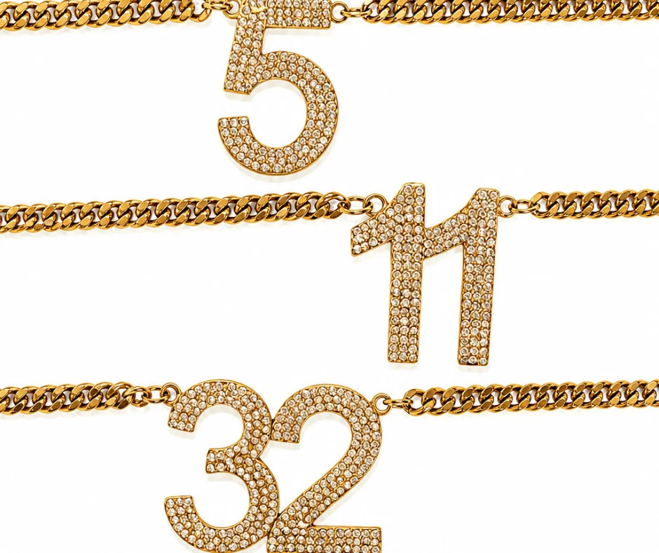 Lucky Number Crystal  316L Stainless Steel Necklace | KC Chic Designs