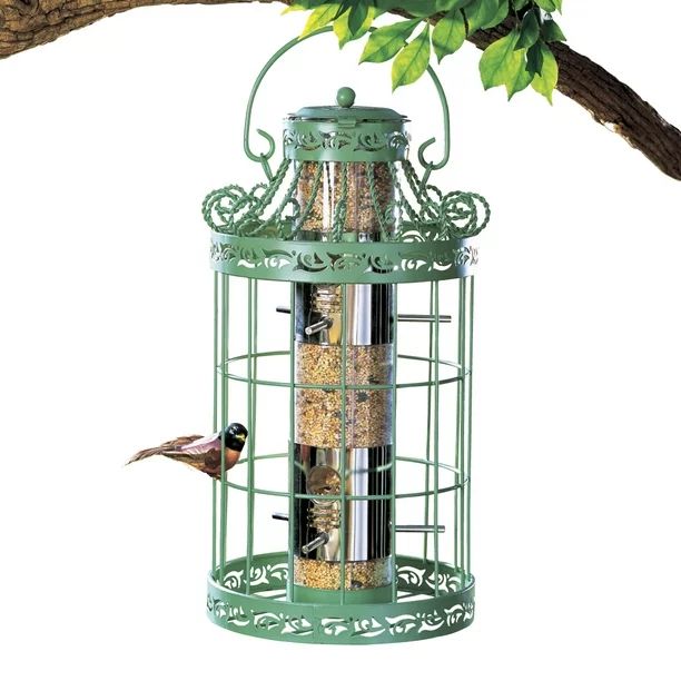 Collections Etc Springtime Hanging Bird Feeder, Vintage French Country-Inspired Green Design, 7 3... | Walmart (US)