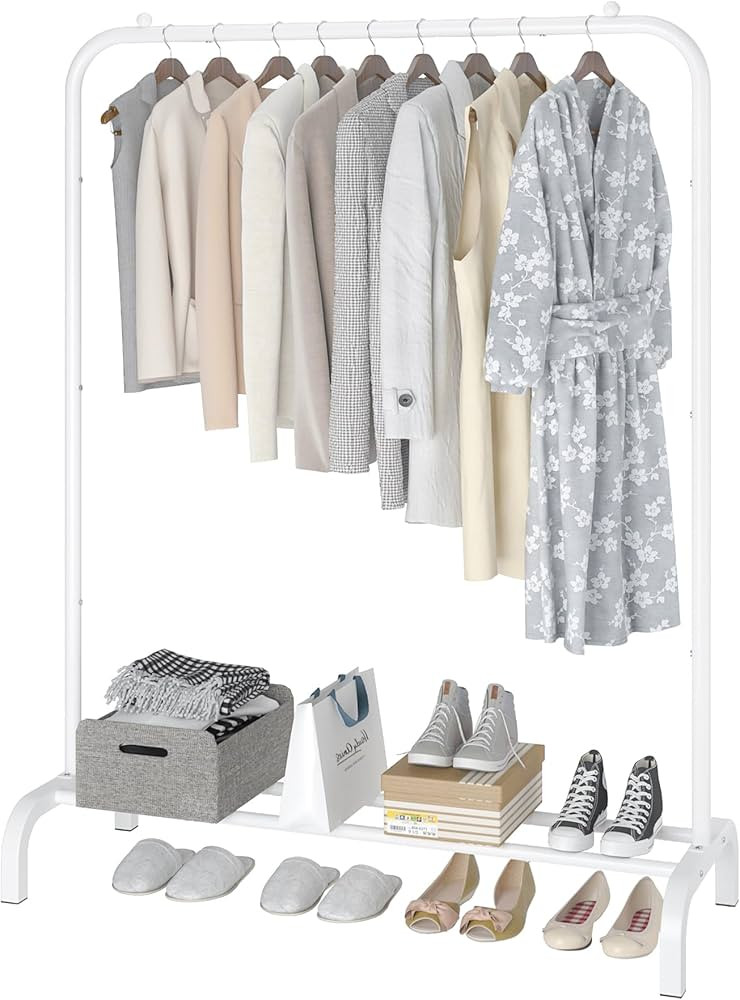 MOYIPIN Metal Clothing Rack, Single Rod Portable Garment Rack for Hanging clothes, Cloths Rack fo... | Amazon (US)