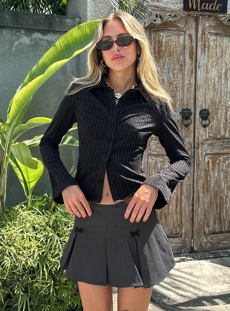 Anni Stripe Shirt Pinstripe | Princess Polly US