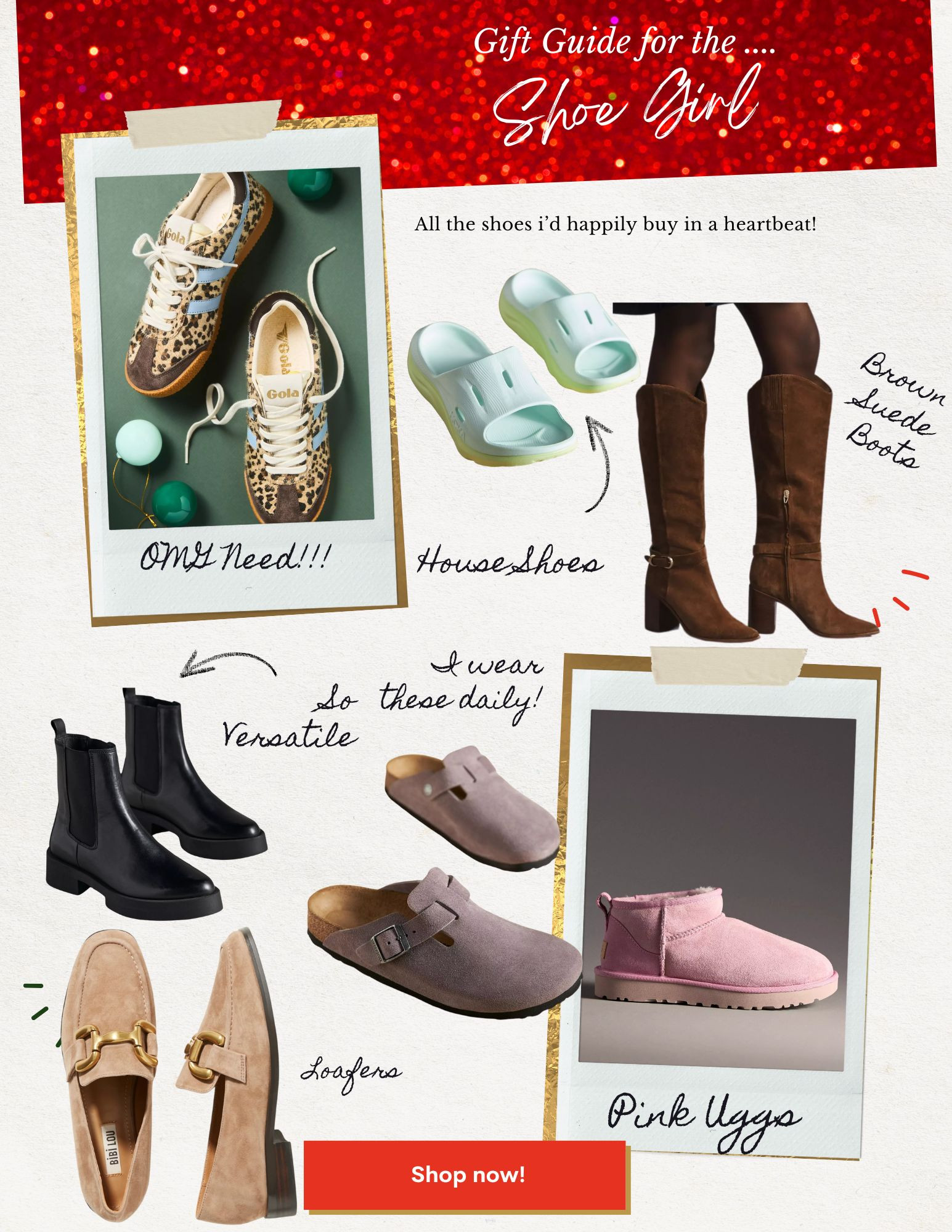 For the shoe lover! All these shoes are absolutely on my list and check out the shoe charms. I think this will be a huge trend in 2025 

 #LTKGiftGuide #LTKHoliday #LTKShoeCrush