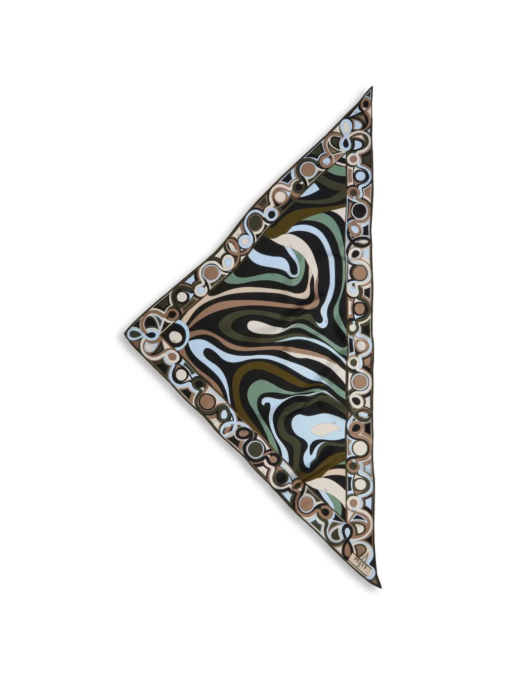 Marmo-print silk triangle scarf | Farfetch Global