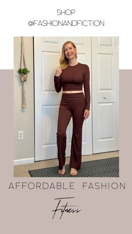 Love those two-piece yoga set from Amazon. Great for working out or loungewear. Wearing size small. Fit TTS. Great length for short girls. I’m 5’3"

#LTKFitness