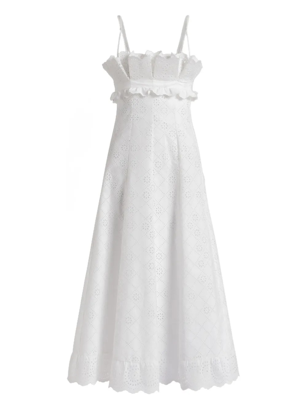 Alberta Ferretti Abito Con Ruches | Bianco | FARFETCH IT | Farfetch Global