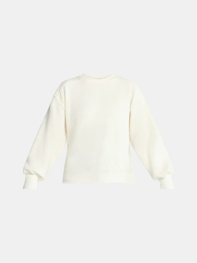 Time and Tru Women's Reverse Fleece Pullover Sweatshirt, XS-XXXL | Walmart (US)