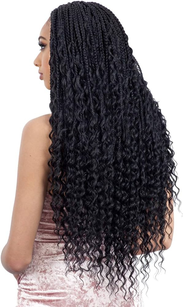 6 PACKS/LOT FreeTress Synthetic Hair Crochet Braids Boho Hippie Braid 22" (1B) | Amazon (US)