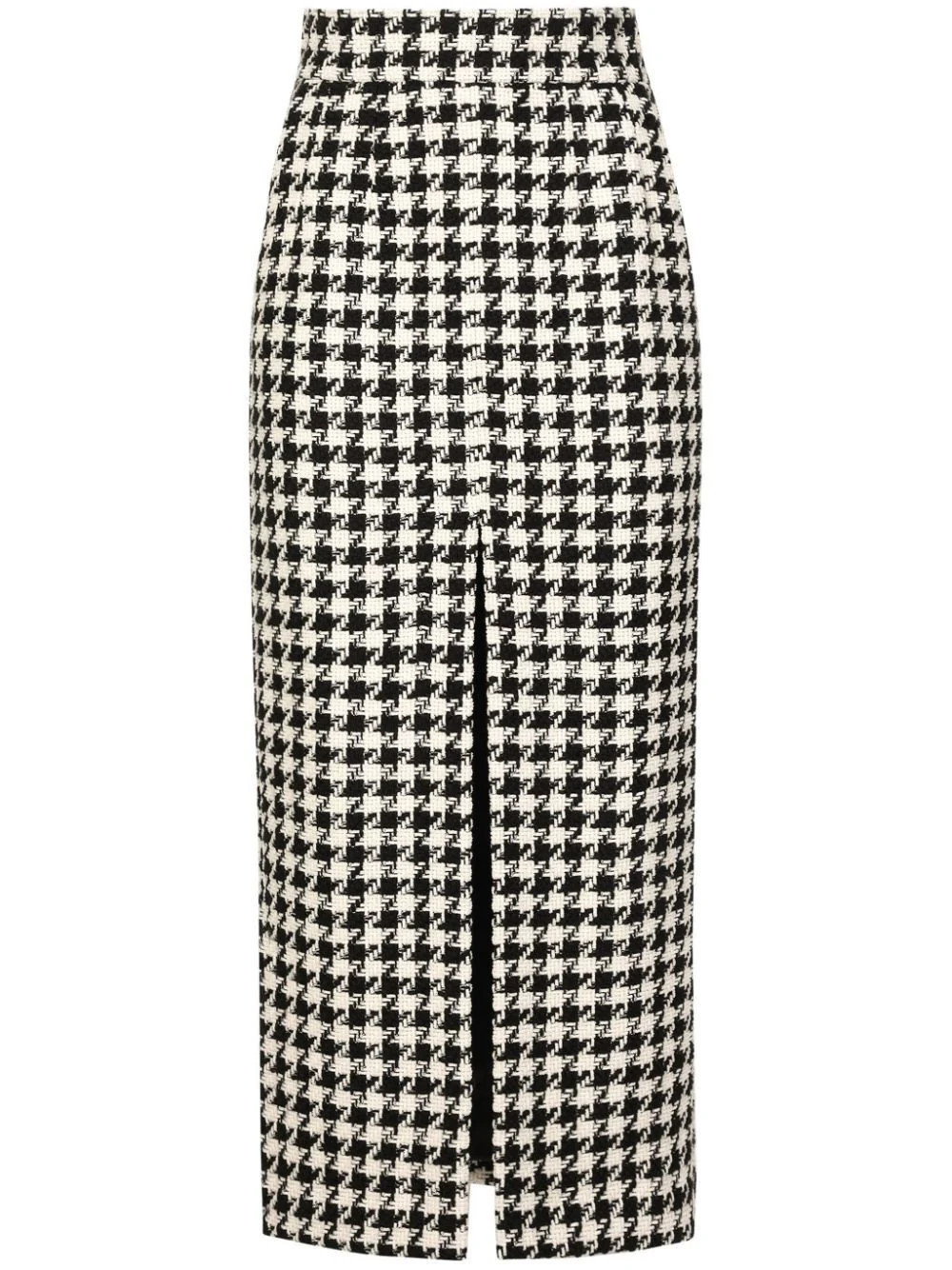 Dolce & Gabbana Women's Black White Houndstoe Skirt in Qchktartan | Size 44 | F4CWVTFQ3F0S8100S8100 | LOZURI