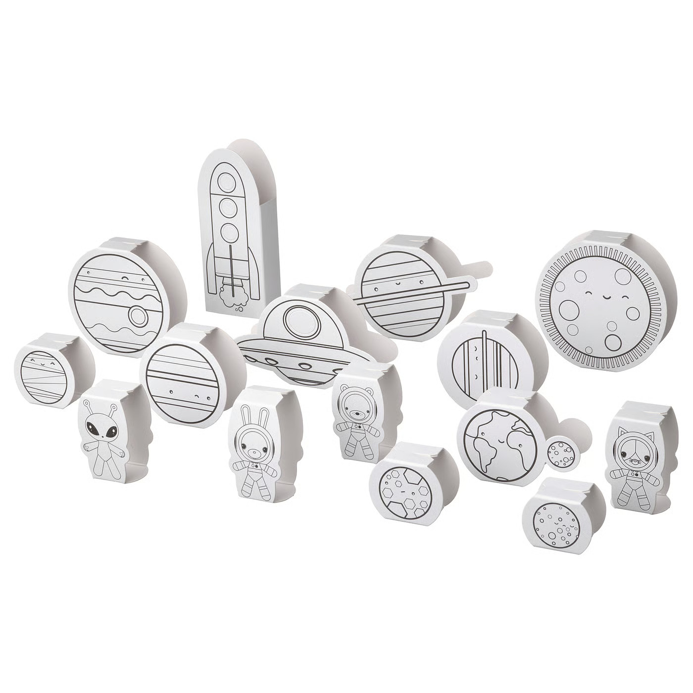 AFTONSPARV Schablonen aus Karton 15-tlg., Weltraum - IKEA Deutschland | IKEA (DE)