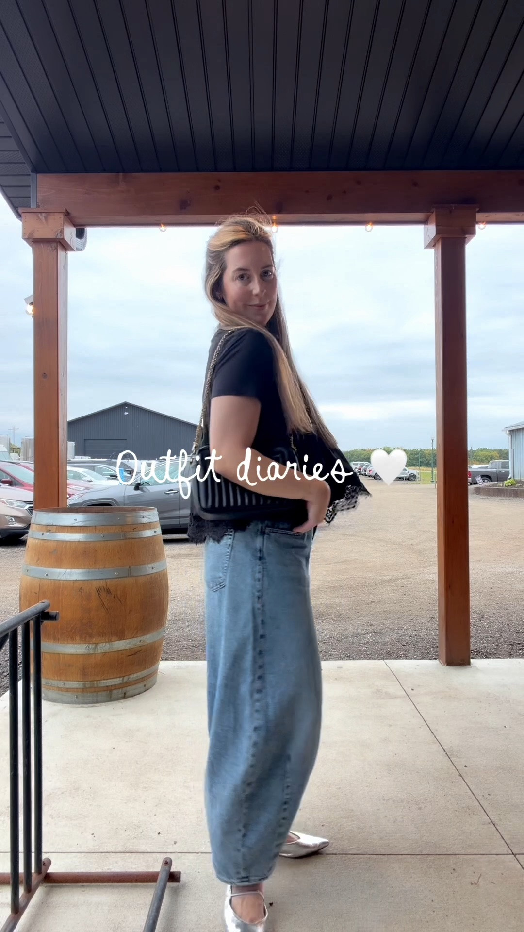 What I wore to a winery night with mom friends! These Gap barrel jeans are my new fave—super soft and easy! @Anthropologie @gapstyle

#LTKmomlife #LTKootd