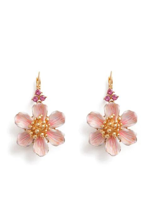 flower drop earrings | Farfetch (US)