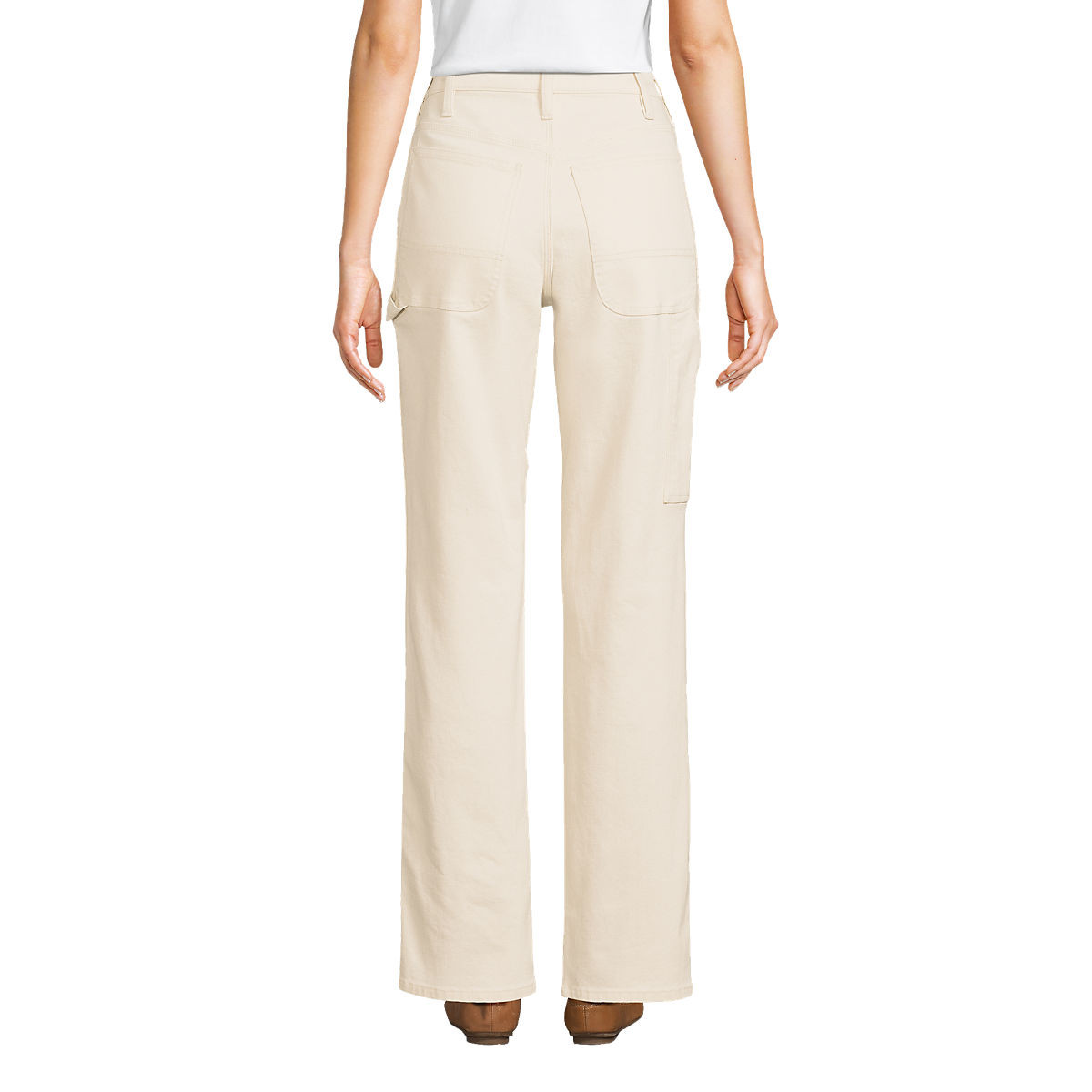 Women's Recycled Denim High Rise Straight Leg Utility Jeans | Lands' End (US)