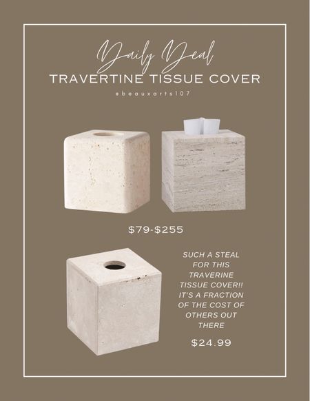 Such an incredible deal on this travertine tissue box cover!! 

#LTKHome #LTKFindsUnder50 #LTKSaleAlert