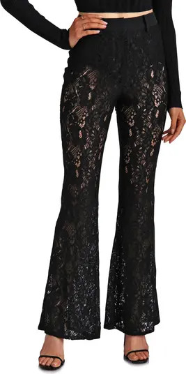 Avec Les Filles High Waist Flare Leg Lace Pants | Nordstromrack | Nordstrom Rack