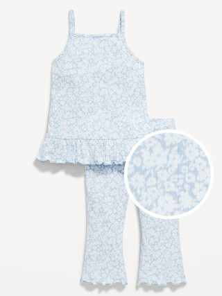 Sleeveless Peplum Top and Cropped Flare Pants Set for Toddler Girls | Old Navy (US)