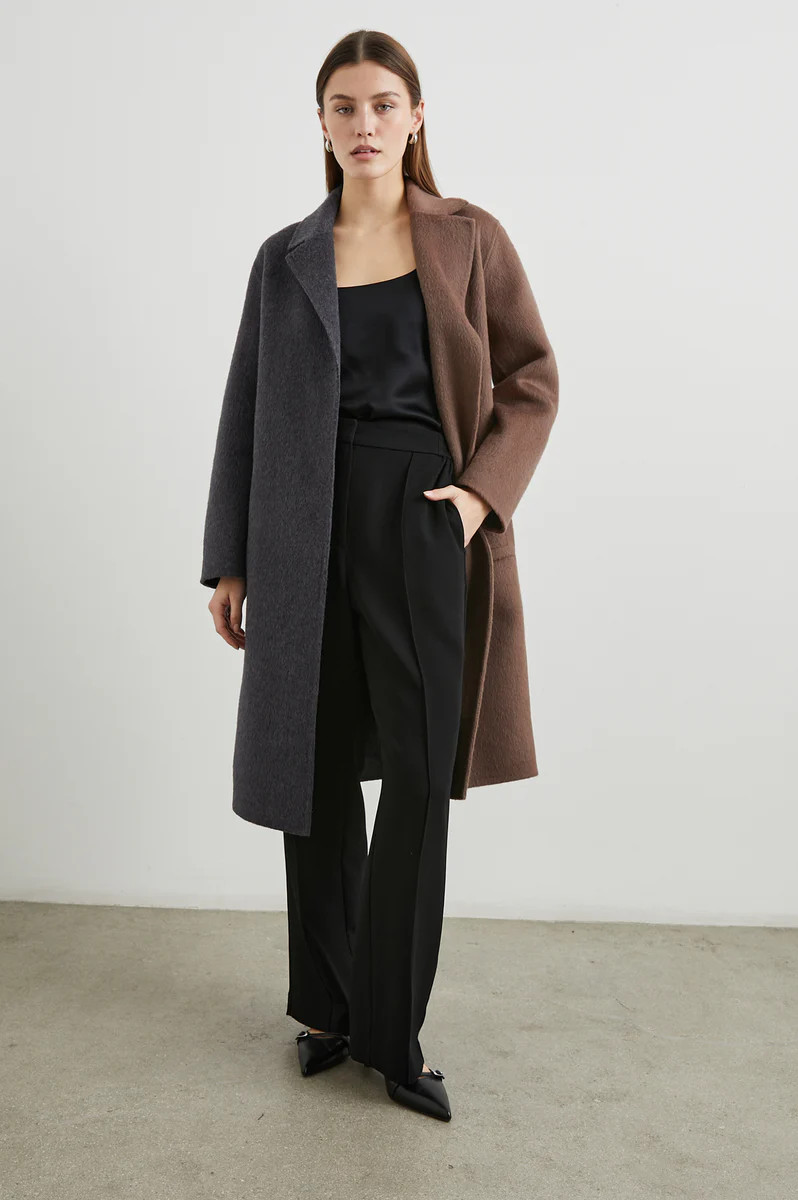 LORE COAT - CHARCOAL MINK MIX | Rails