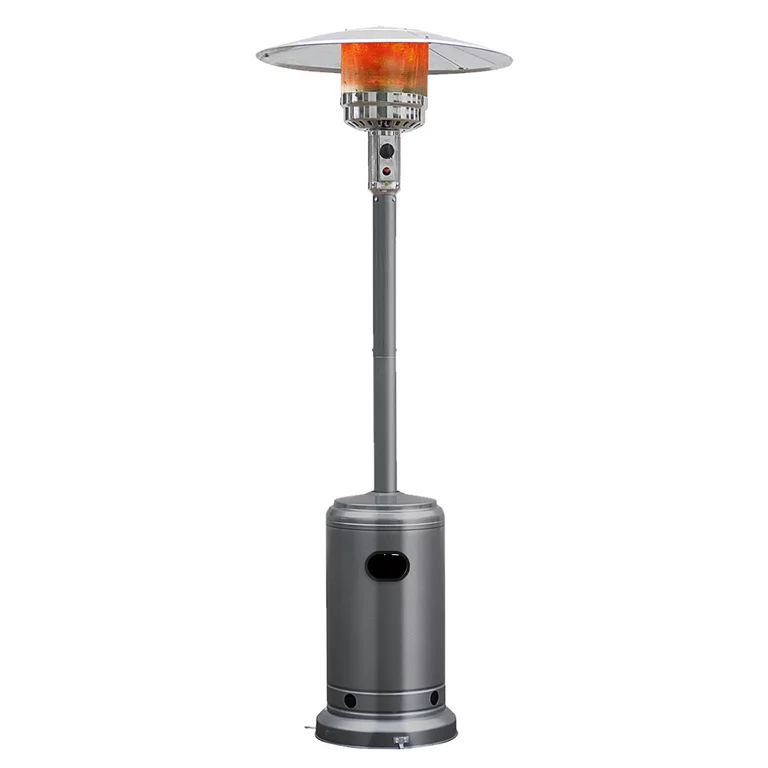 Costway 50000 BTU Propane Patio Heater Standing LP Gas Steel W/ Wheels Grey | Walmart (US)