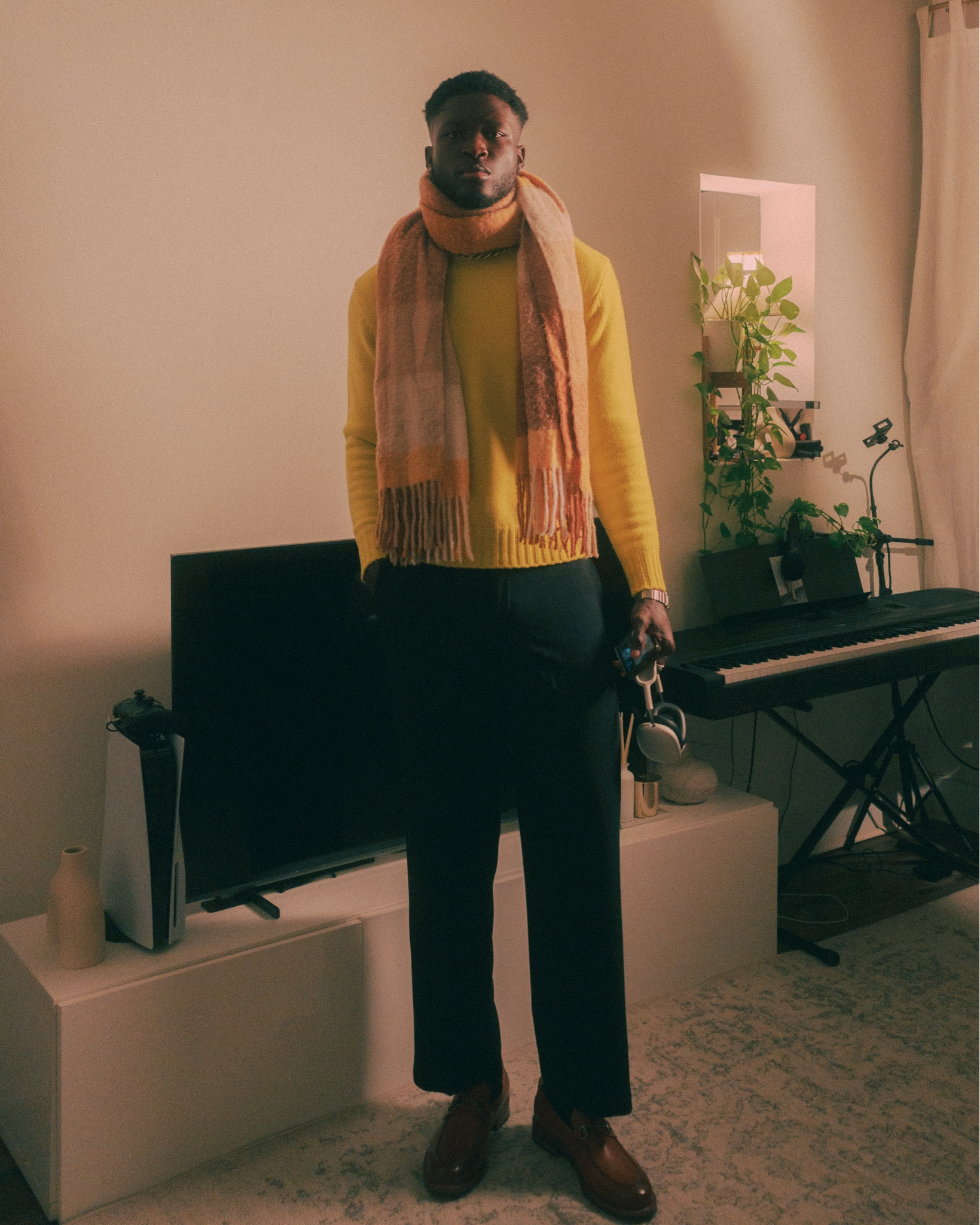 Sweater from @suitsupply
Pants from @asos 
Shoes from @Beckett Simonon
Scarf - Asos

#LTKMens #LTKStyleTip #LTKGiftGuide