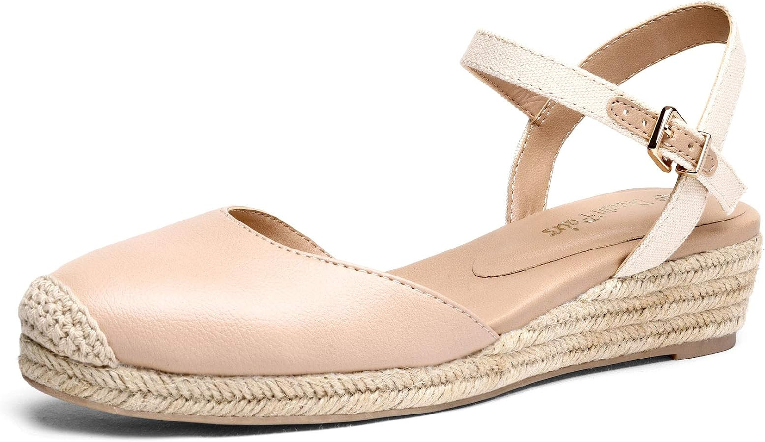 DREAM PAIRS Women's Closed Toe Elastic Wedge Sandals | Amazon (US)