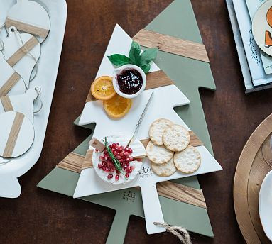 Holiday Tree Shaped Reclaimed Wood Cheese Boards | Pottery Barn (US)