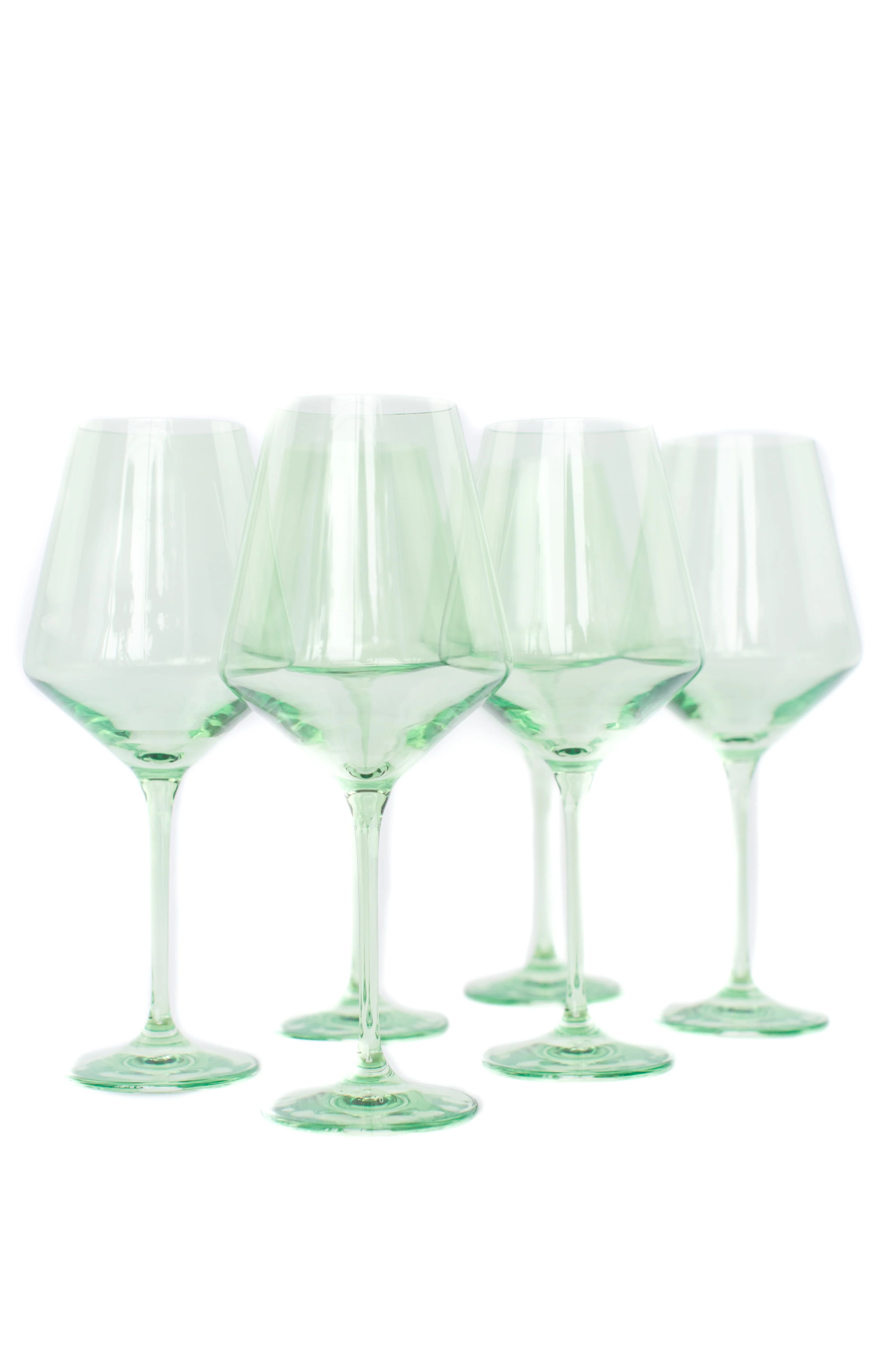 Estelle Colored Wine Stemware - Set of 6 {Mint Green} | Estelle Colored Glass